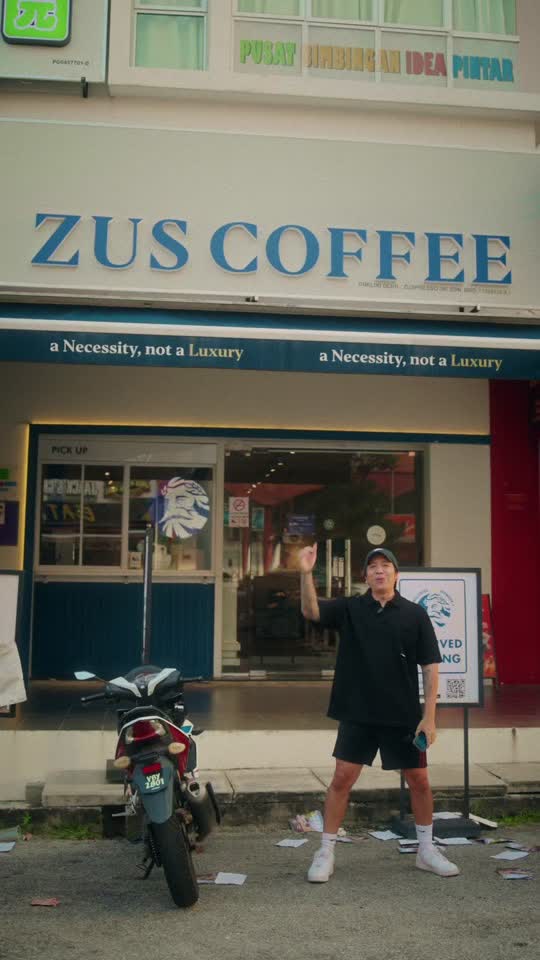 TikTok video still, ZUS Coffee review