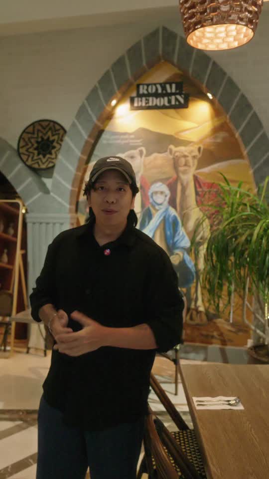TikTok video still, Royal Bedouin Arabian Cuisine review