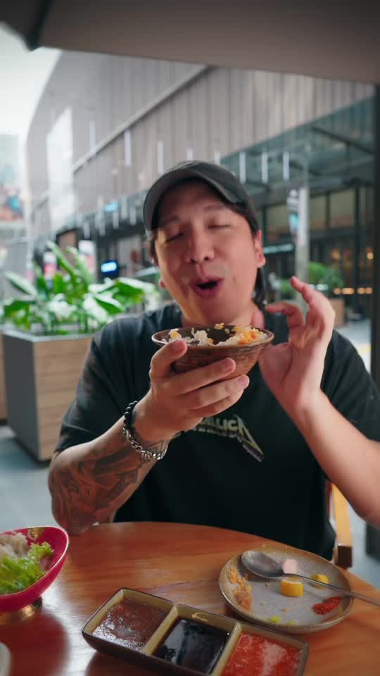 TikTok video still, Wagyu and Rice review