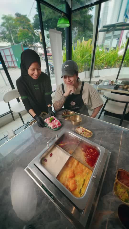 TikTok video still, Supa Mala Hotpot review