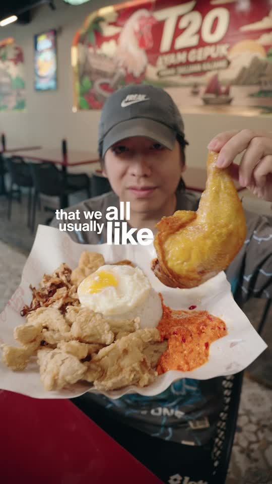 TikTok video still, T20 Ayam Gepuk review